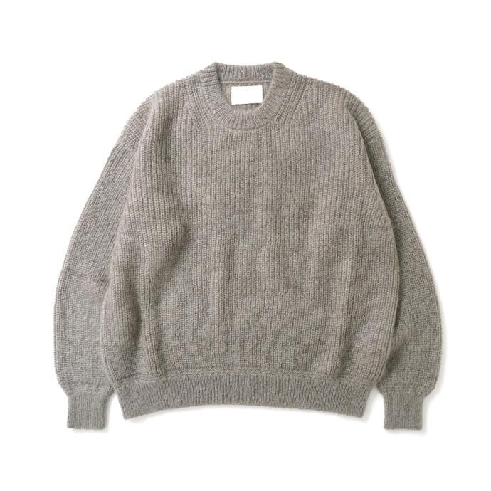 177360270 INNAT / KID MOHAIR SWEATER - Gray beige キッドモヘア プルオーバーセーター グレーベージュ INNAT04-K04 01