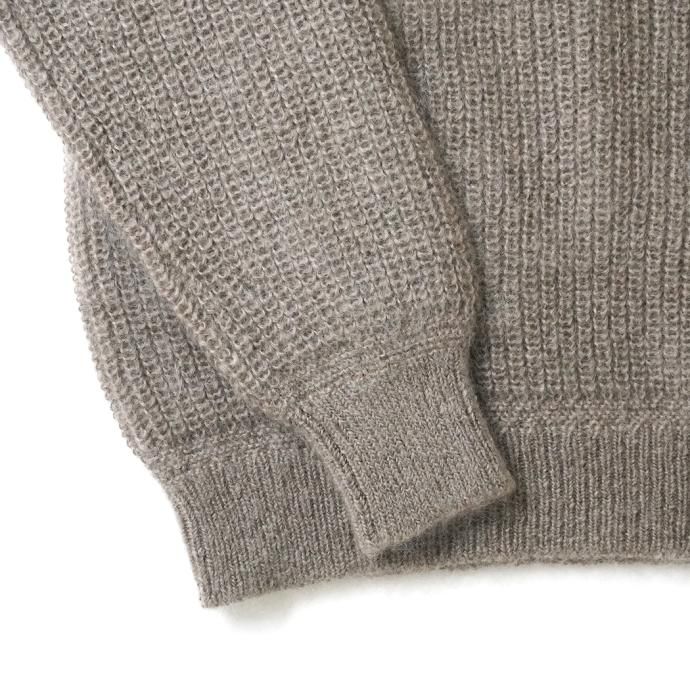177360270 INNAT / KID MOHAIR SWEATER - Gray beige キッドモヘア プルオーバーセーター グレーベージュ INNAT04-K04 02