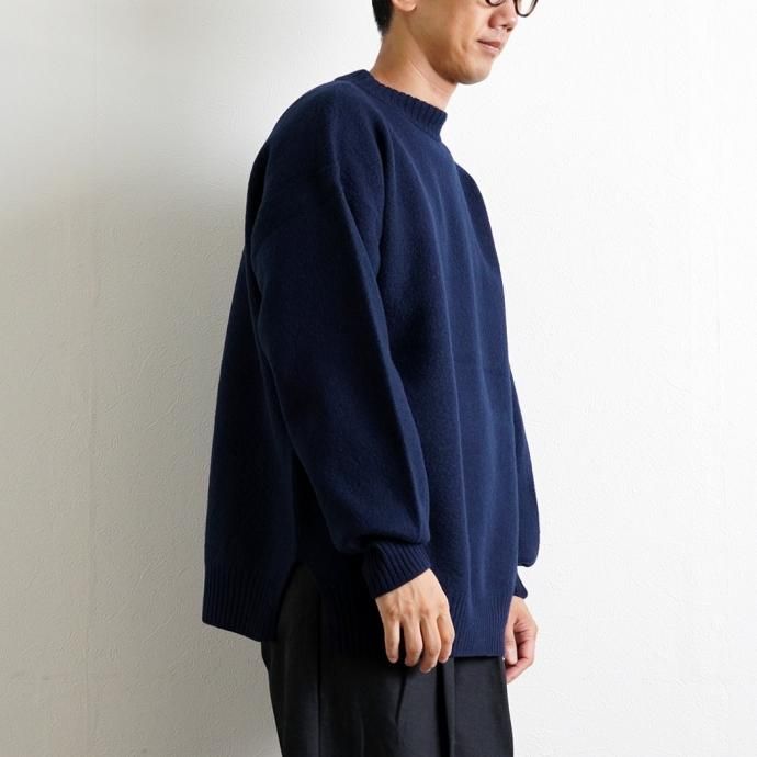 177362027 ORCIVAL オーシバル / ウール モックネック プルオーバーニット NAVY OR-D0060 CHA 02