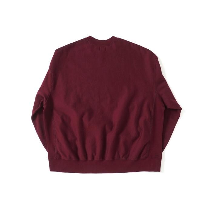 177377812 blurhms ROOTSTOCK / Soft&Hard Sweat Crew-neck P/O Big - Burgundy bROOTS23F26 02