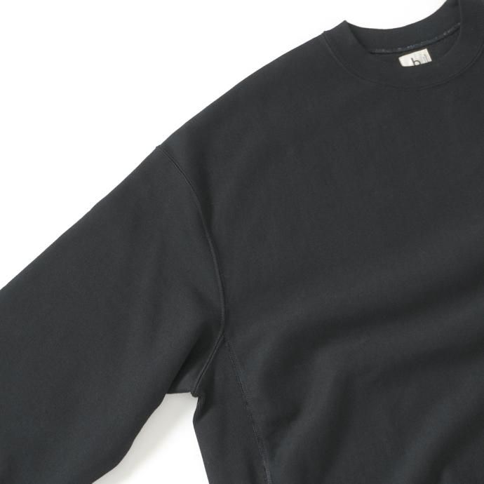 177377856 blurhms ROOTSTOCK / Soft&Hard Sweat Crew-neck P/O Big - Black bROOTS23F26 02