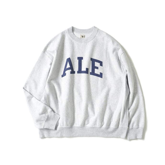 blurhms ROOTSTOCK / PRINT Sweat Crew-neck P/O Big - HeatherWhite x