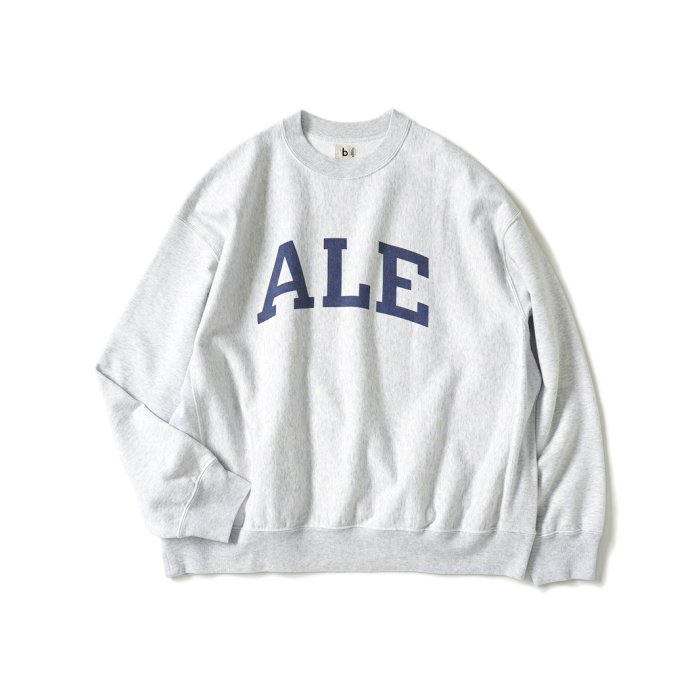 blurhms ROOTSTOCK / PRINT Sweat Crew-neck P/O Big - HeatherWhite x ALE-Y bROOTS23F26P<img class='new_mark_img2' src='https://img.shop-pro.jp/img/new/icons47.gif' style='border:none;display:inline;margin:0px;padding:0px;width:auto;' />