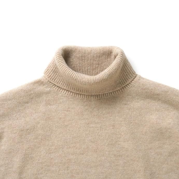 177450428 blurhms ROOTSTOCK / Alpaca Wool Knit Turtle-neck - HeatherBeige bROOTS23F37 02