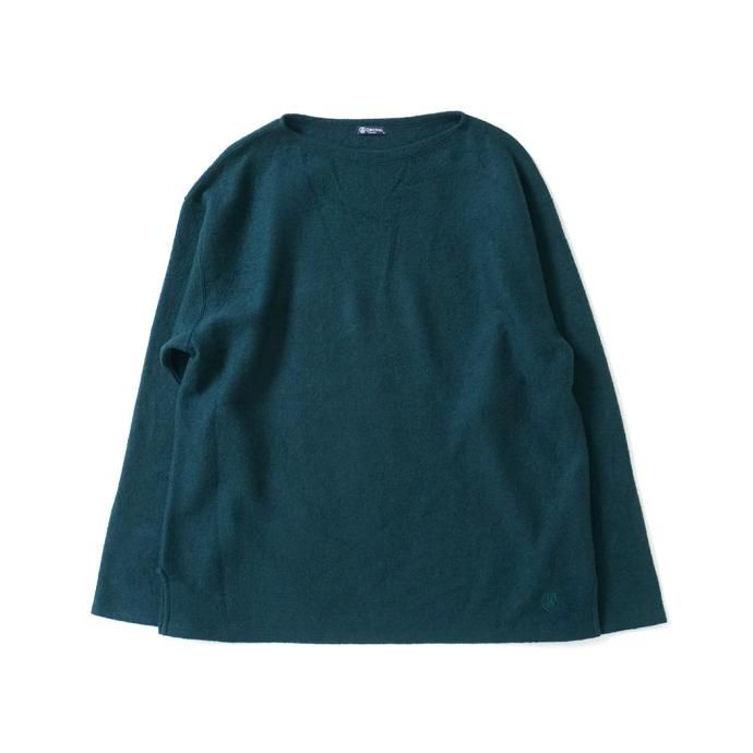177457033 ORCIVAL オーシバル / ウールパイル ボートネックプルオーバー BLUE GREEN OR-C0280 WPJ 01