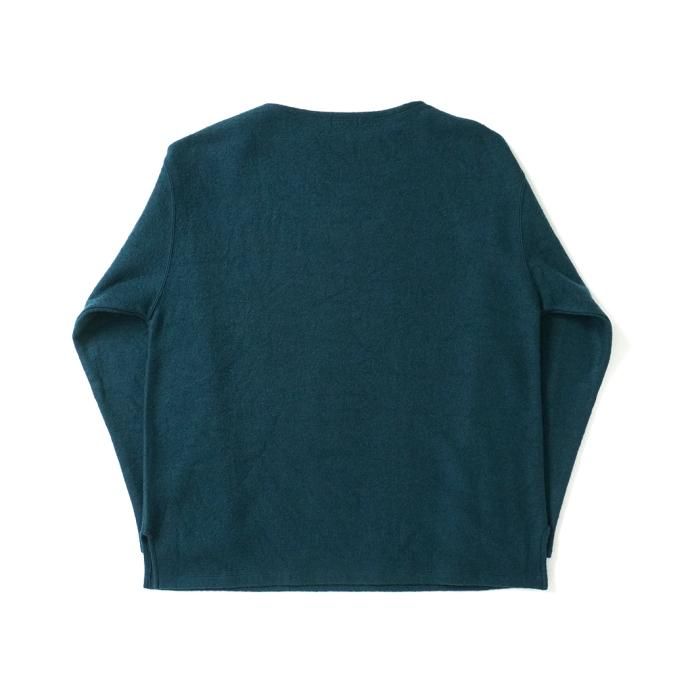177457033 ORCIVAL オーシバル / ウールパイル ボートネックプルオーバー BLUE GREEN OR-C0280 WPJ 02