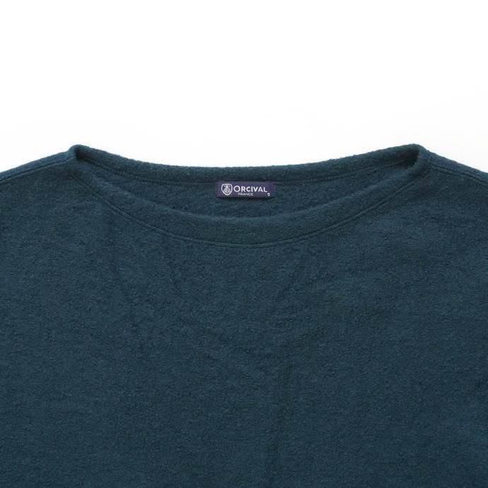 177457033 ORCIVAL オーシバル / ウールパイル ボートネックプルオーバー BLUE GREEN OR-C0280 WPJ 02