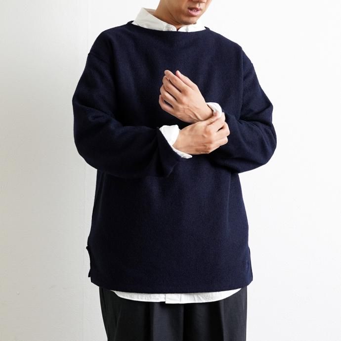 177457033 ORCIVAL オーシバル / ウールパイル ボートネックプルオーバー BLUE GREEN OR-C0280 WPJ 02