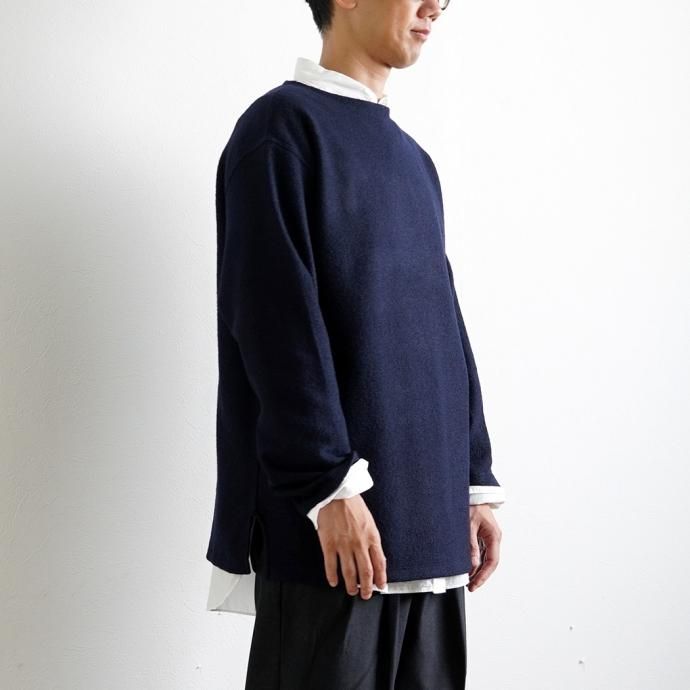 177457033 ORCIVAL オーシバル / ウールパイル ボートネックプルオーバー BLUE GREEN OR-C0280 WPJ 02
