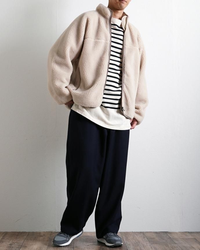 177626099 blurhms ROOTSTOCK / Recycle Boa Zip Jacket - Natural bROOTS23F30<img class='new_mark_img2' src='https://img.shop-pro.jp/img/new/icons47.gif' style='border:none;display:inline;margin:0px;padding:0px;width:auto;' /> 02