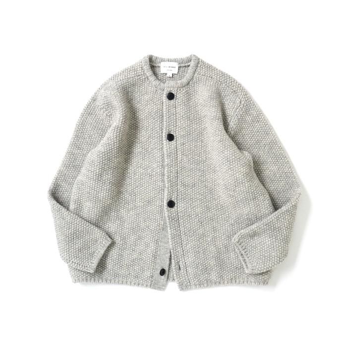 177735580 STILL BY HAND / KN04233 - OATMEAL ローゲージ ニットブルゾン 01