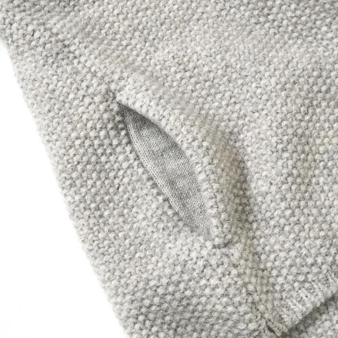 177735580 STILL BY HAND / KN04233 - OATMEAL ローゲージ ニットブルゾン 02