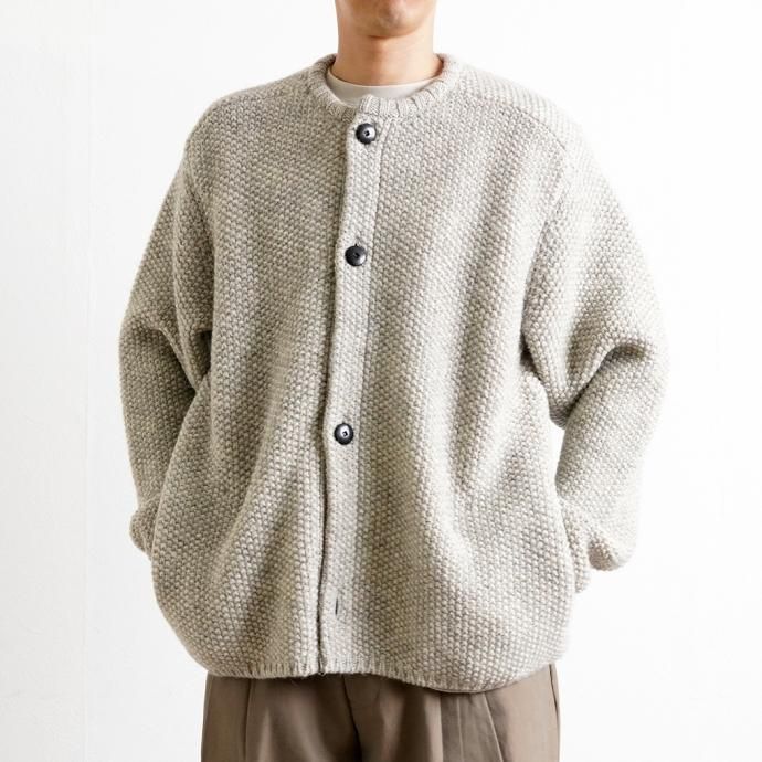 177735580 STILL BY HAND / KN04233 - OATMEAL ローゲージ ニットブルゾン 02