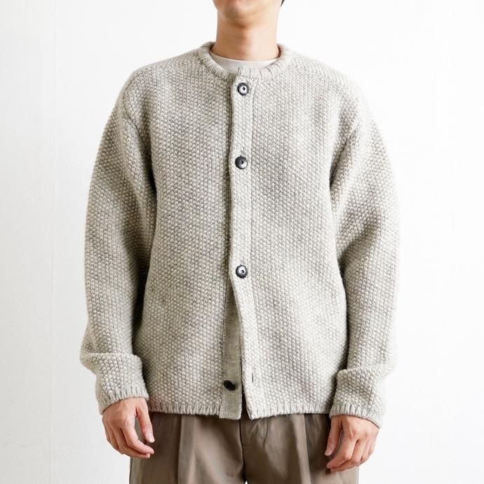 177735580 STILL BY HAND / KN04233 - OATMEAL ローゲージ ニットブルゾン 02