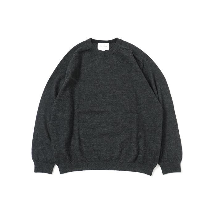 178091297 STILL BY HAND / KN01234 - CHARCOAL ベビーアルパカ ハイゲージ クルーネックプルオーバー 01
