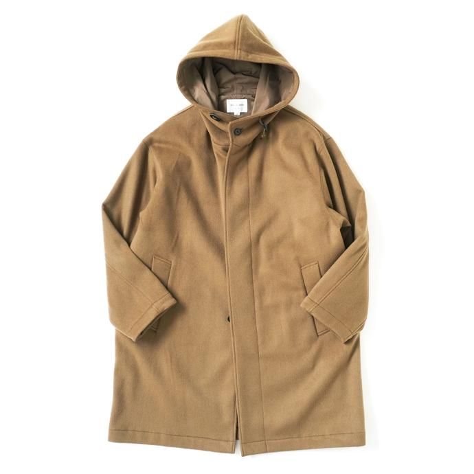 178091435 STILL BY HAND / CO02234 - CAMEL ウール フーデッドコート 01