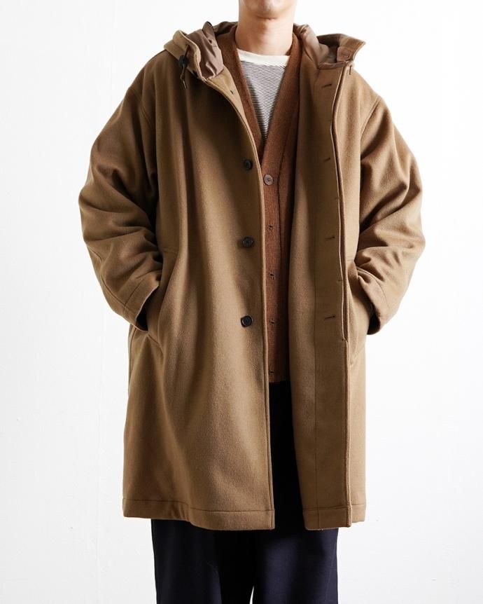 178091435 STILL BY HAND / CO02234 - CAMEL ウール フーデッドコート 02
