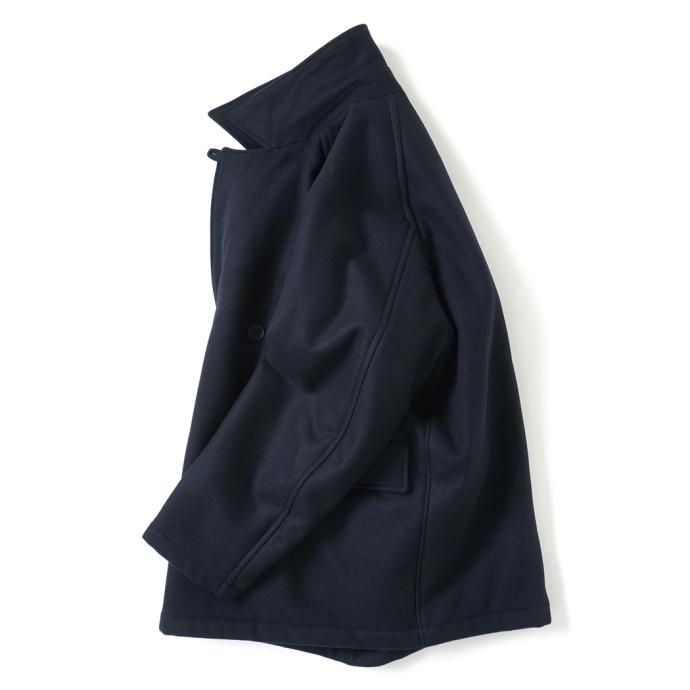 178091747 STILL BY HAND / CO01234 - NAVY ウール/シンサレート パデッドピーコート 02
