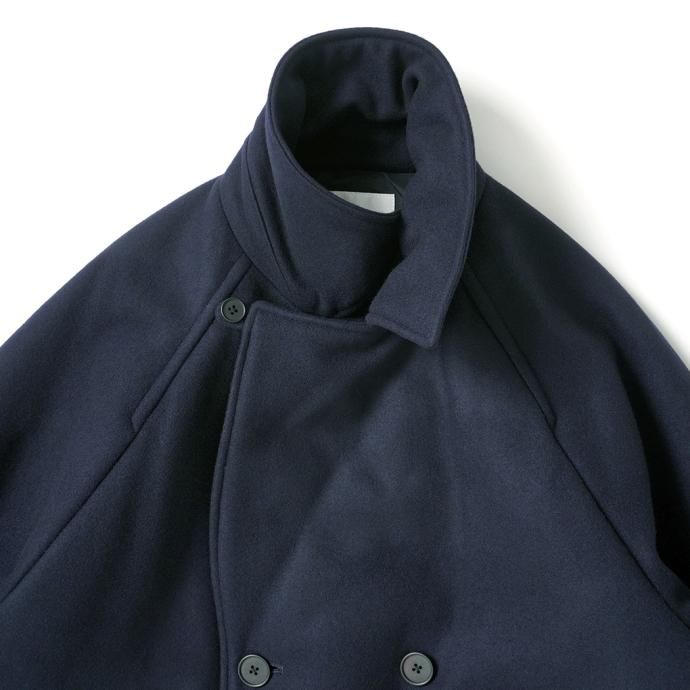 178091747 STILL BY HAND / CO01234 - NAVY ウール/シンサレート パデッドピーコート 02