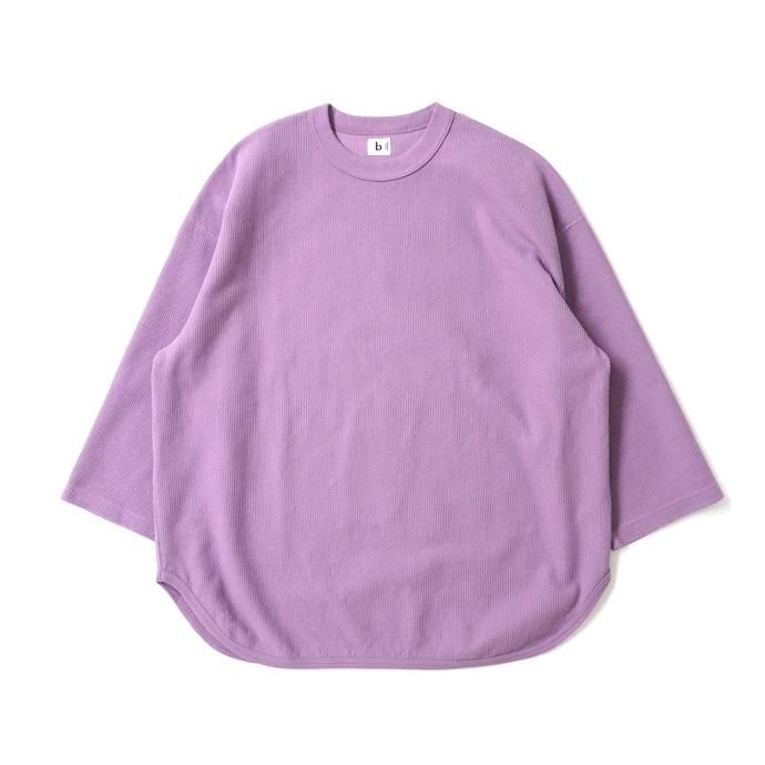 179171787 blurhms ROOTSTOCK / Rough&Smooth Thermal Baseball Tee - PurpleGrey bROOTS24S20 01