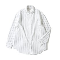blurhms ROOTSTOCK / Button-down Shirt - WhitexBK-Stripe bROOTS24S4 ボタンダウンシャツ