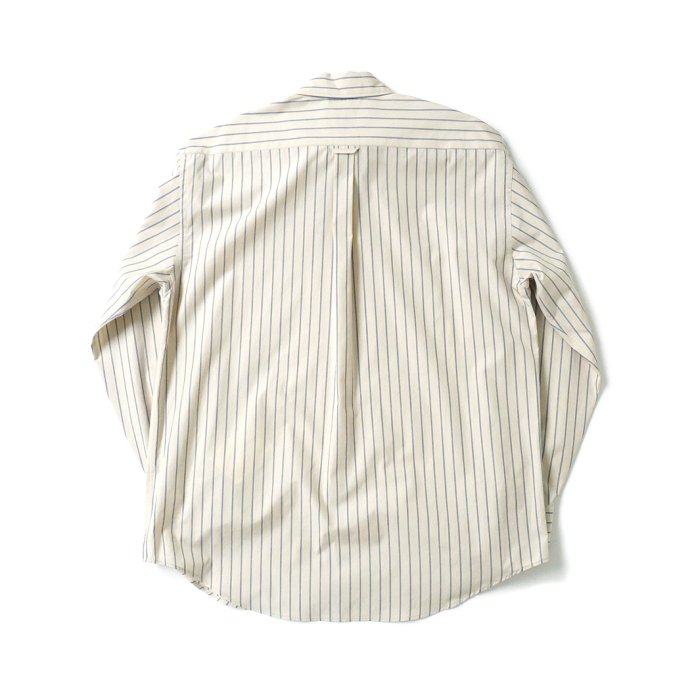 179172305 blurhms ROOTSTOCK / Button-down Shirt - BeigexBlue-Stripe bROOTS24S4 ボタンダウンシャツ 02