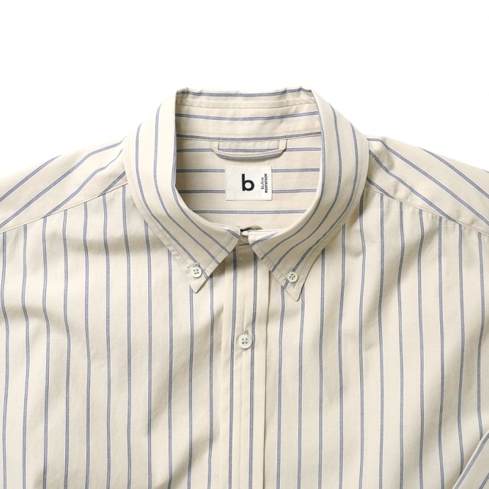 179172305 blurhms ROOTSTOCK / Button-down Shirt - BeigexBlue-Stripe bROOTS24S4 ボタンダウンシャツ 02
