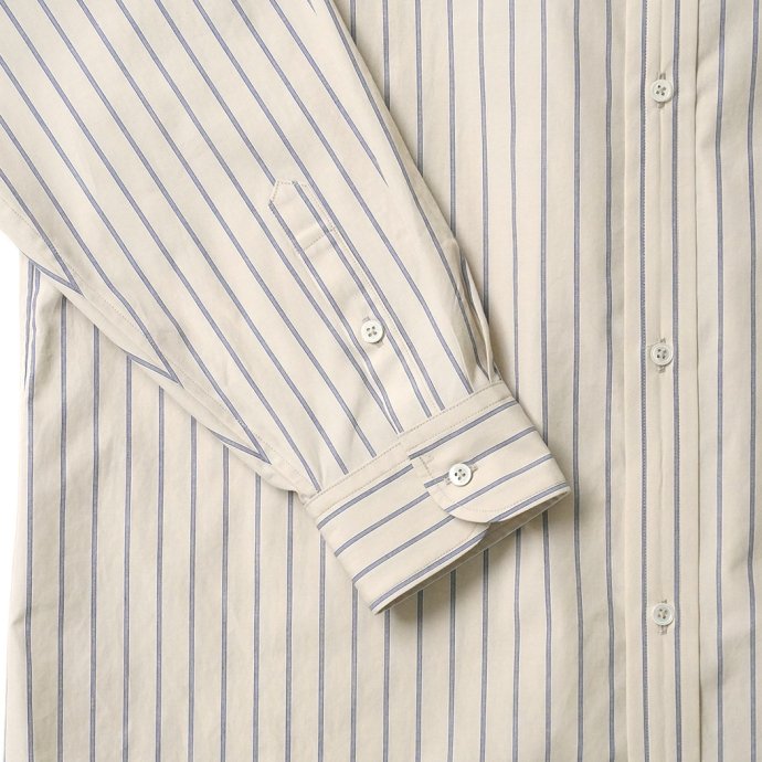 179172305 blurhms ROOTSTOCK / Button-down Shirt - Beige x Blue-Stripe bROOTS24S4 ܥ󥷥 02