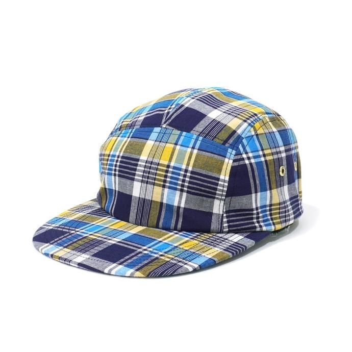 179515329 Trad Marks / Basic Jet Cap Madras Check - Navy/Yellow ١ååȥå ޥɥ饹å 01