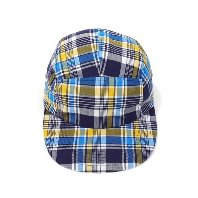 179515329 Trad Marks / Basic Jet Cap Madras Check - Navy/Yellow ١ååȥå ޥɥ饹å 02