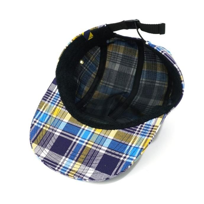 179515329 Trad Marks / Basic Jet Cap Madras Check - Navy/Yellow ١ååȥå ޥɥ饹å 02