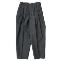 Kontor / 3 PLEAT WIDE TROUSERS - CHARCOAL 3タック ワイドトラウザーズ KON-PT01241