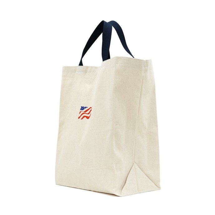 179845112 Turtlecreek / Canvas Grocery Tote Bags - Regular / US Flag / Midnight Blue ȥ륯꡼ Х꡼ȡȥХå 02