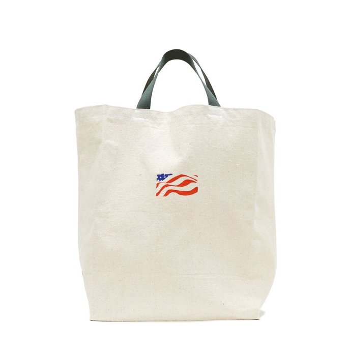 179845124 Turtlecreek / Canvas Grocery Tote Bags - Regular / US Flag / Grey ȥ륯꡼ Х꡼ȡȥХå 01