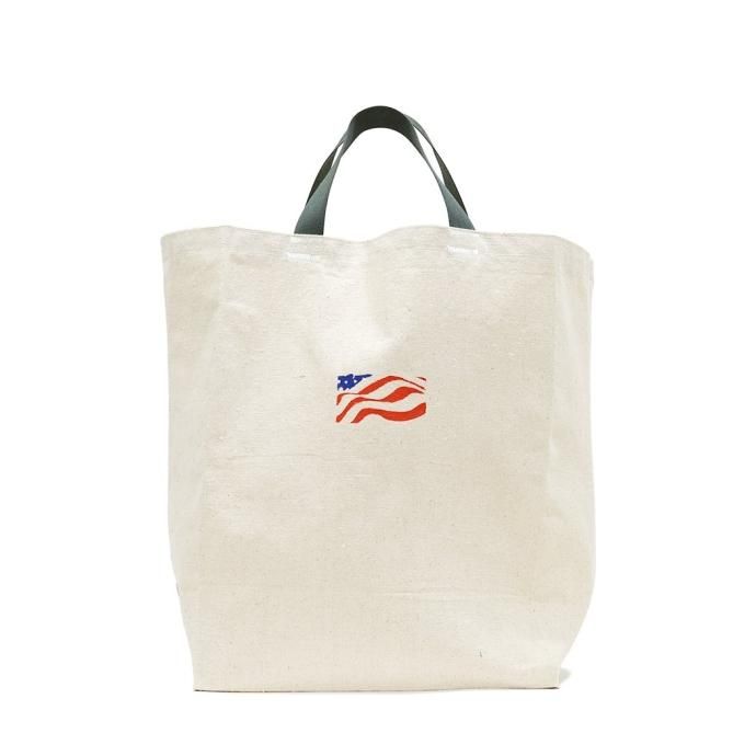 179845124 Turtlecreek / Canvas Grocery Tote Bags - Regular / US Flag / Grey ȥ륯꡼ Х꡼ȡȥХå 01