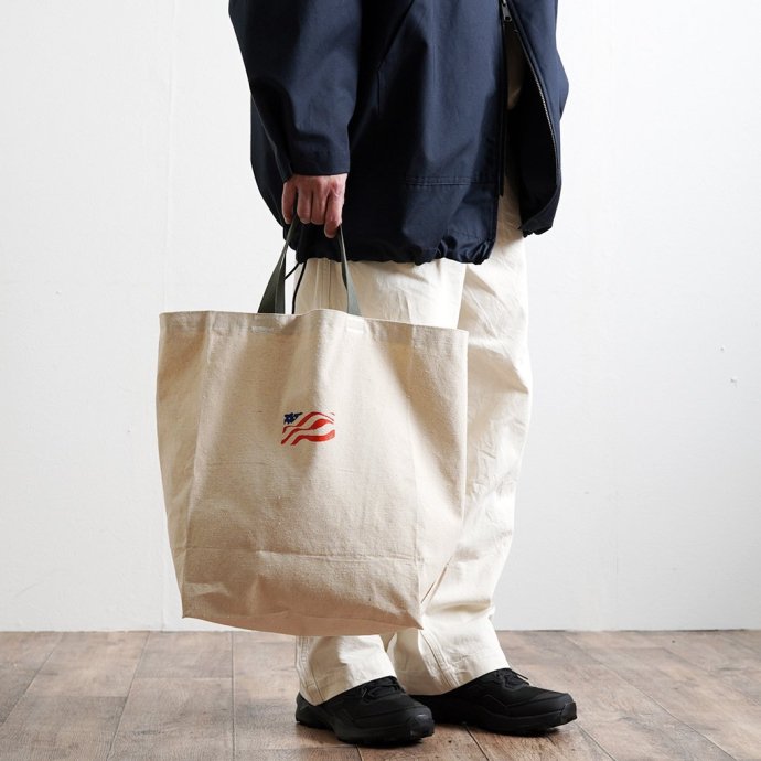 179845124 Turtlecreek / Canvas Grocery Tote Bags - Regular / US Flag / Grey ȥ륯꡼ Х꡼ȡȥХå 02