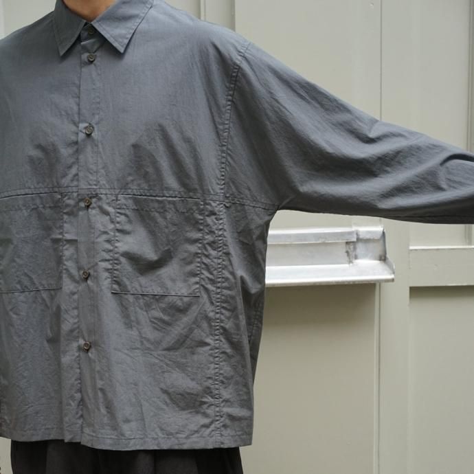 179934324 Kontor / LS PANEL SHIRT - GREY ѥͥ륷 KON-SH05241 02