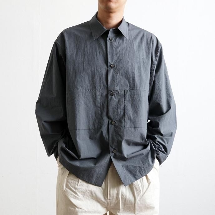 179934324 Kontor / LS PANEL SHIRT - GREY ѥͥ륷 KON-SH05241 02