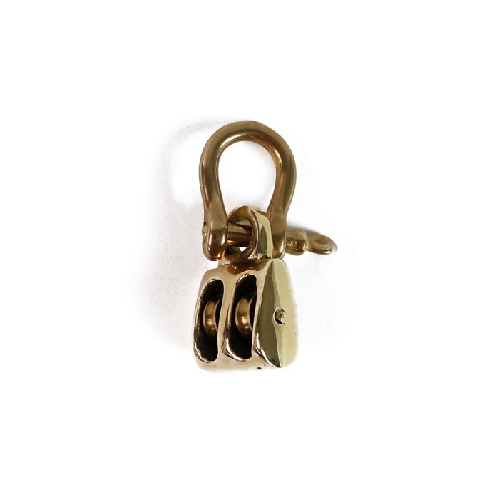 179944092 Brass Pulley Key Holder Double ֥饹 ס꡼ ۥ ֥ 01