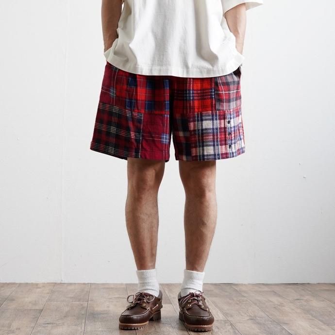 180079820 oddment / CUSTOM Flannel Shorts - Red M ѥåեͥ ᥤ硼 02