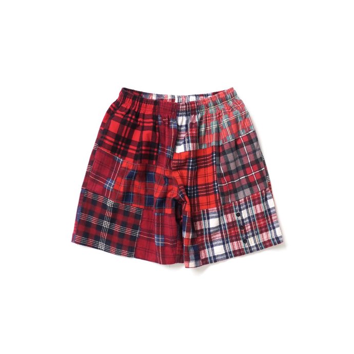 180079873 oddment / CUSTOM Flannel Shorts - Red L ѥåեͥ ᥤ硼 01