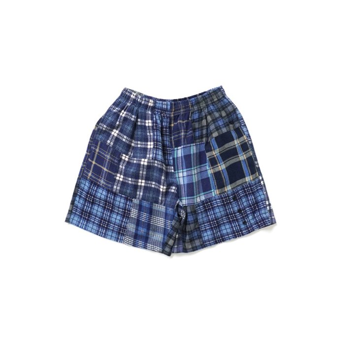 180079896 oddment / CUSTOM Flannel Shorts - Blue M ѥåեͥ ᥤ硼 01