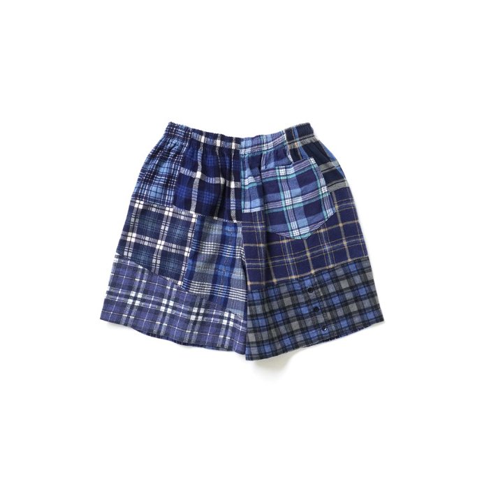 180079896 oddment / CUSTOM Flannel Shorts - Blue M ѥåեͥ ᥤ硼 02
