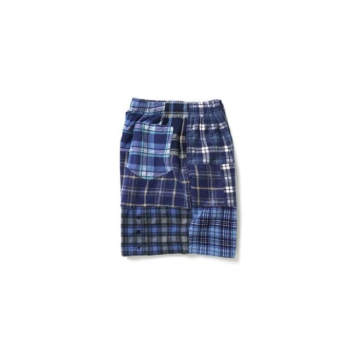 180079896 oddment / CUSTOM Flannel Shorts - Blue M ѥåեͥ ᥤ硼 02