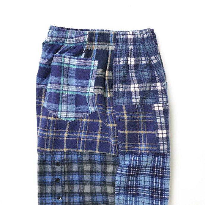 180079896 oddment / CUSTOM Flannel Shorts - Blue M ѥåեͥ ᥤ硼 02
