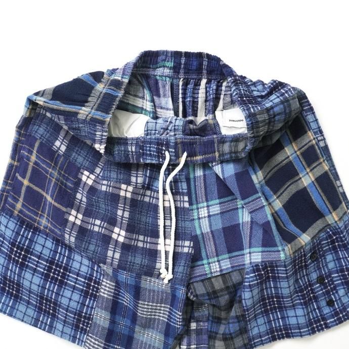 180079896 oddment / CUSTOM Flannel Shorts - Blue M ѥåեͥ ᥤ硼 02