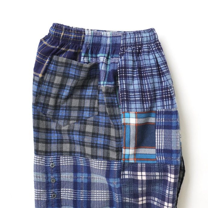 180079913 oddment / CUSTOM Flannel Shorts - Blue L ѥåեͥ ᥤ硼 02