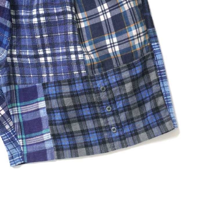 180079913 oddment / CUSTOM Flannel Shorts - Blue L ѥåեͥ ᥤ硼 02