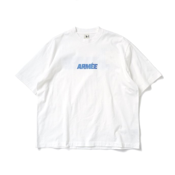 180126858 blurhms ROOTSTOCK / ARMEE Print Tee WIDE - White x Blue-Reflector bROOTS24S34C 01