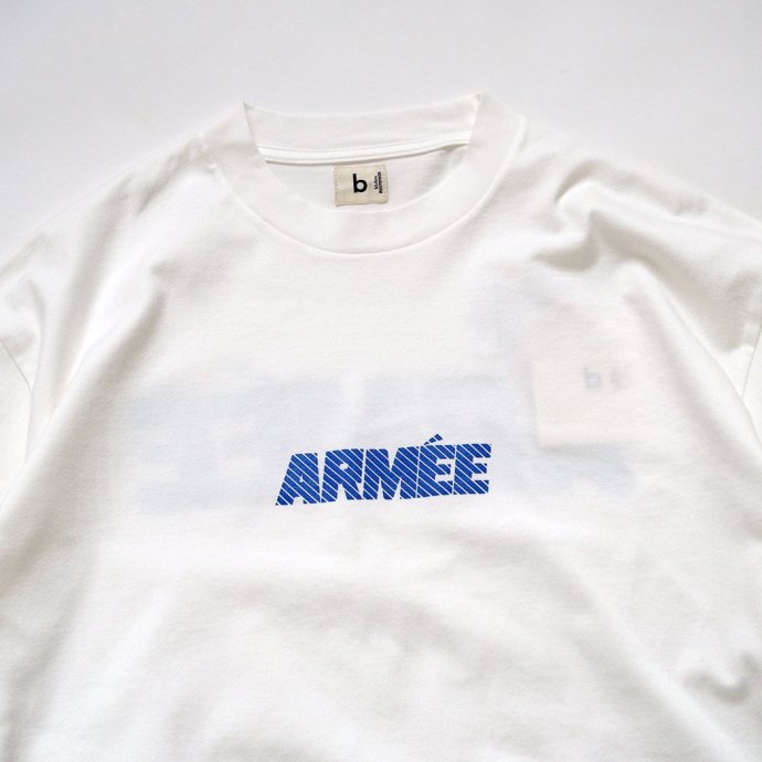 180126858 blurhms ROOTSTOCK / ARMEE Print Tee WIDE - White x Blue-Reflector bROOTS24S34C 02